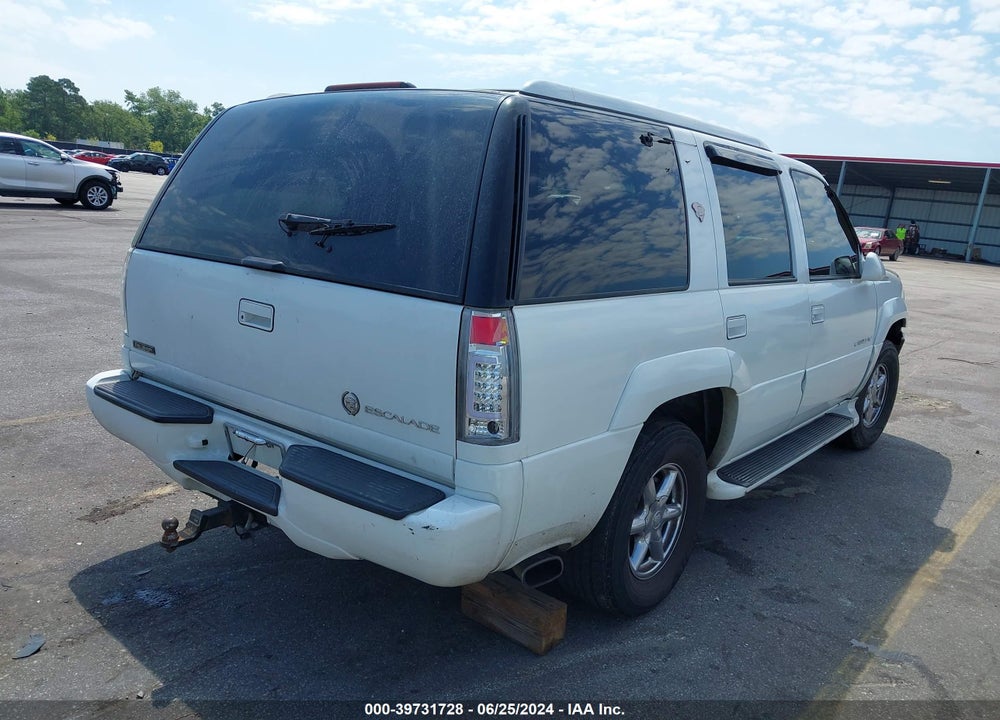 2000 CADILLAC ESCALADE STANDARD VIN: 1GYEK13R2YR127320