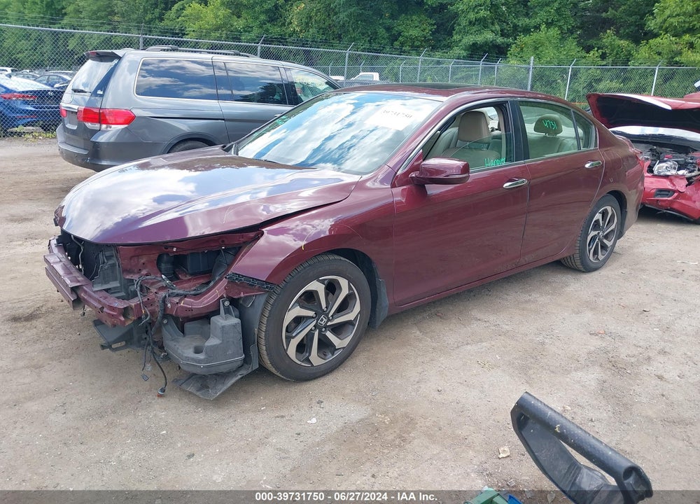 2017 HONDA ACCORD EX-L VIN: 1HGCR2F85HA105622