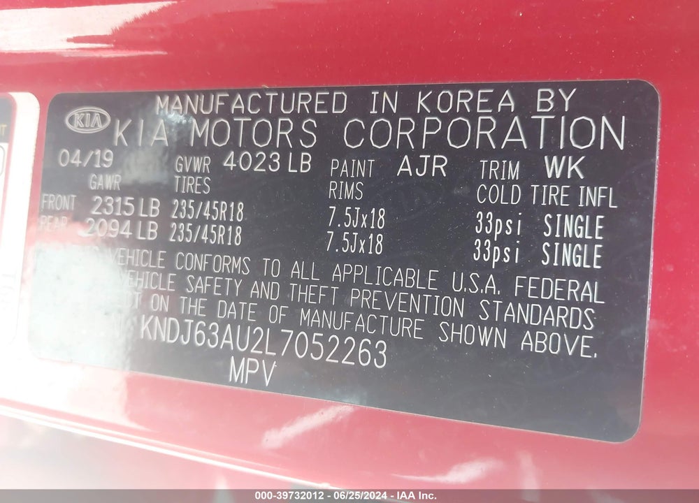 2020 KIA SOUL GT LINE VIN: KNDJ63AU2L7052263