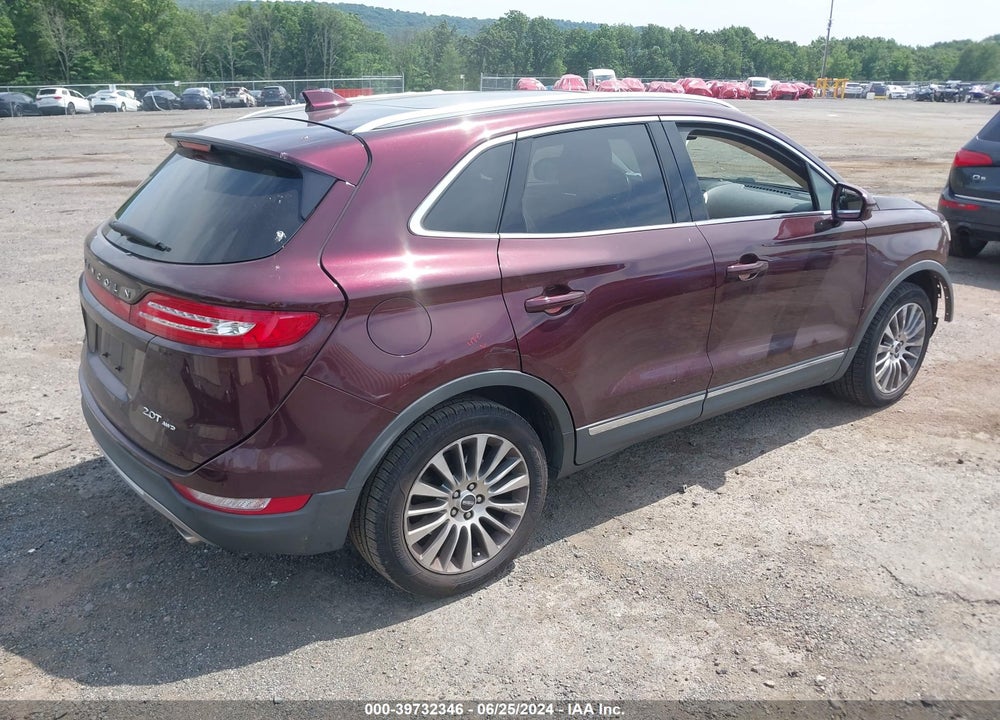 2017 LINCOLN MKC RESERVE VIN: 5LMCJ3D91HUL53963