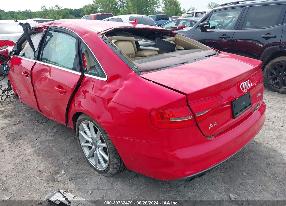 2014 AUDI A4 2.0T PREMIUM VIN: WAUFFAFL1EN018742