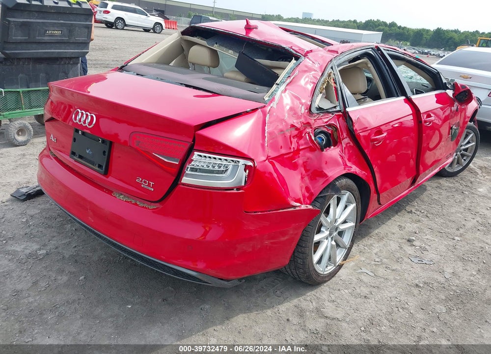 2014 AUDI A4 2.0T PREMIUM VIN: WAUFFAFL1EN018742