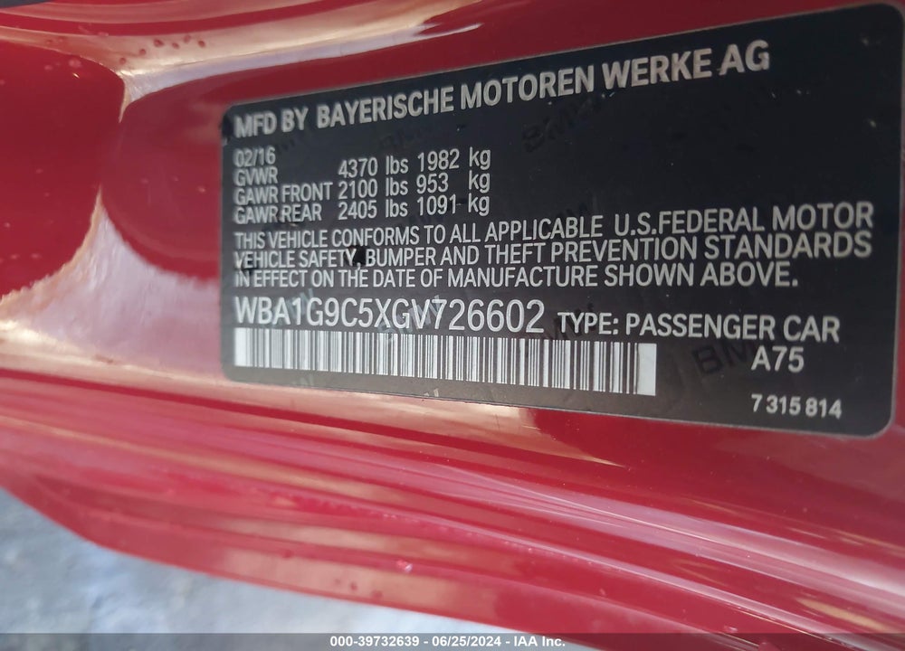 2016 BMW 228I XDRIVE VIN: WBA1G9C5XGV726602