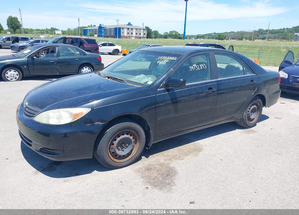 2002 TOYOTA CAMRY LE VIN: JTDBE32KX20071879
