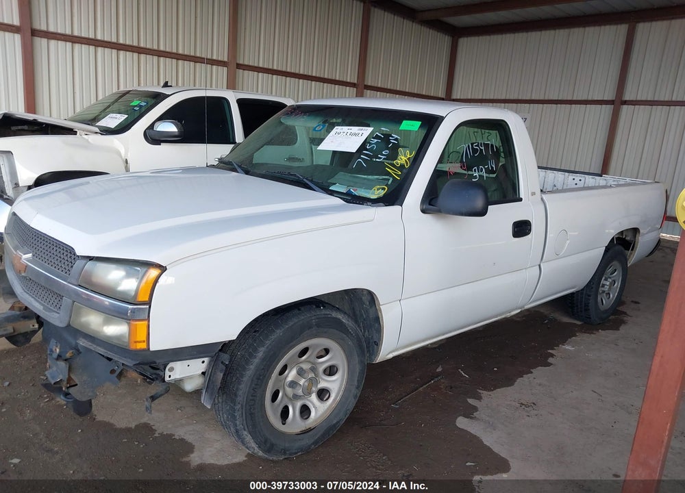 2005 CHEVROLET SILVERADO 1500 WORK TRUCK VIN: 1GCEC14X55Z111608
