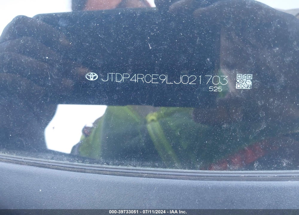 2020 TOYOTA COROLLA SE VIN: JTDP4RCE9LJ021703