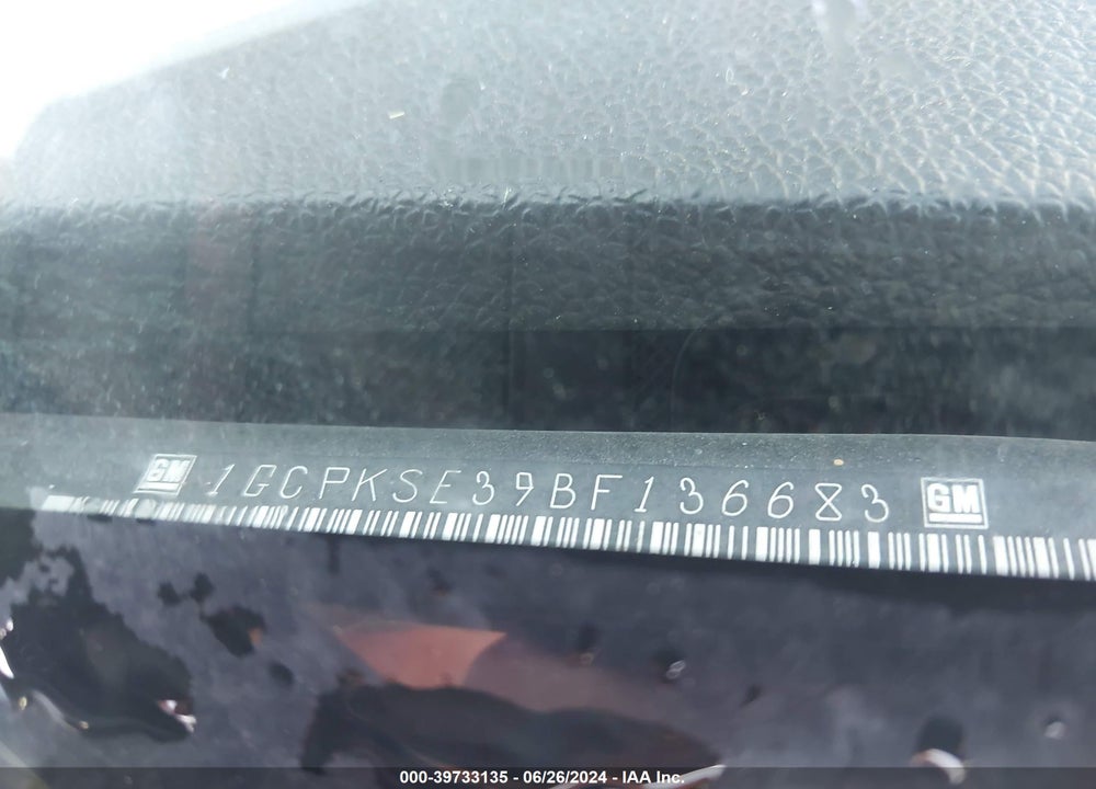 2011 CHEVROLET SILVERADO 1500 LT VIN: 1GCPKSE39BF136683