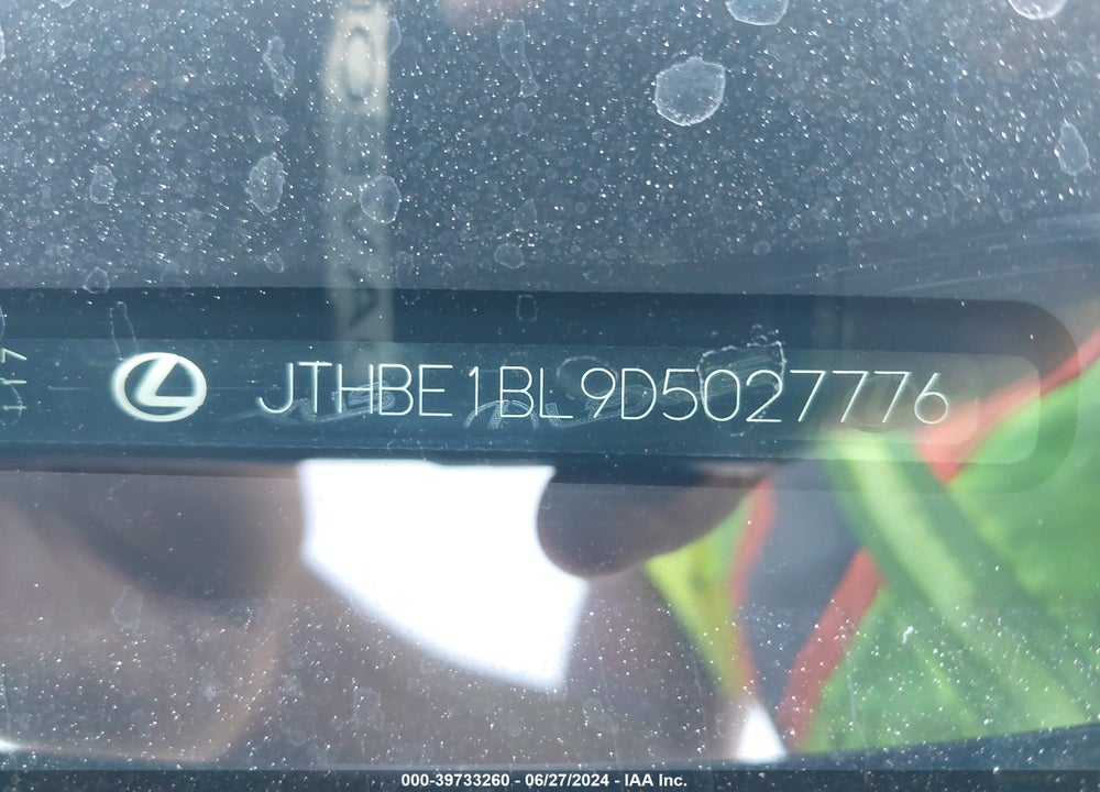 2013 LEXUS GS 350 VIN: JTHBE1BL9D5027776