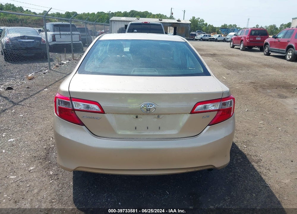 2012 TOYOTA CAMRY LE VIN: 4T4BF1FK4CR167076