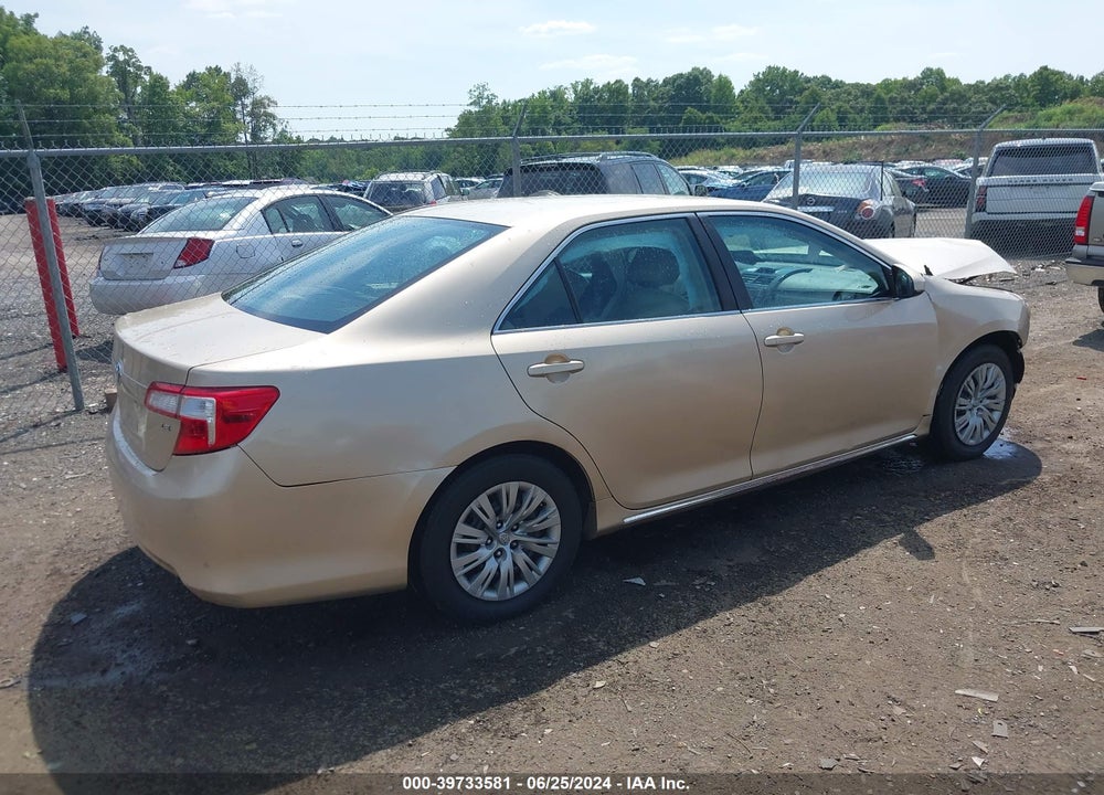 2012 TOYOTA CAMRY LE VIN: 4T4BF1FK4CR167076