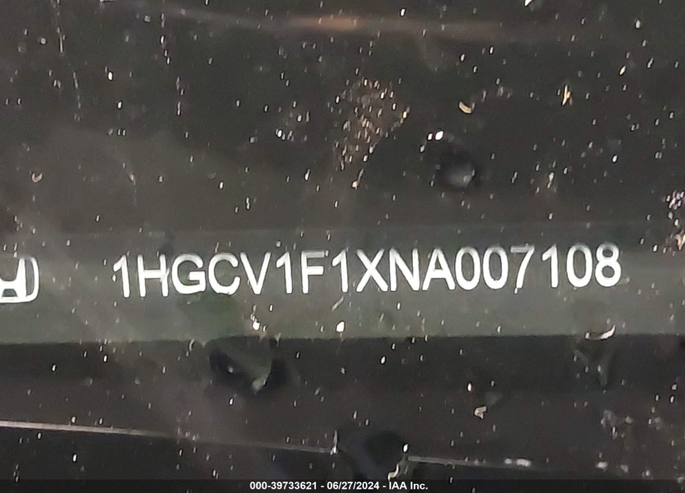 2022 HONDA ACCORD LX VIN: 1HGCV1F1XNA007108