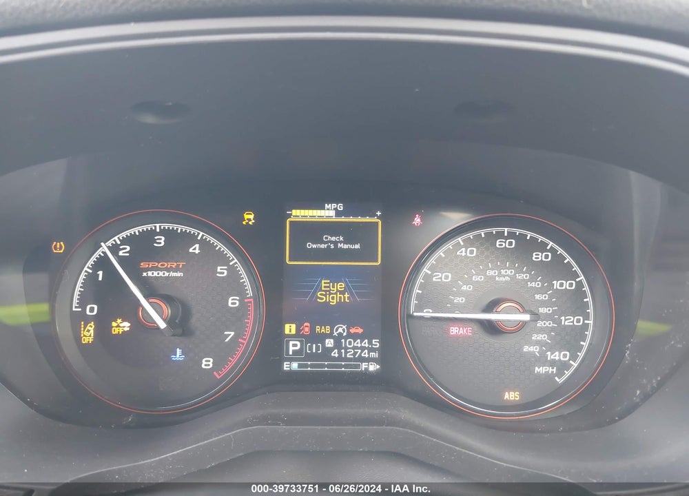 2019 SUBARU FORESTER SPORT VIN: JF2SKAPC7KH401009