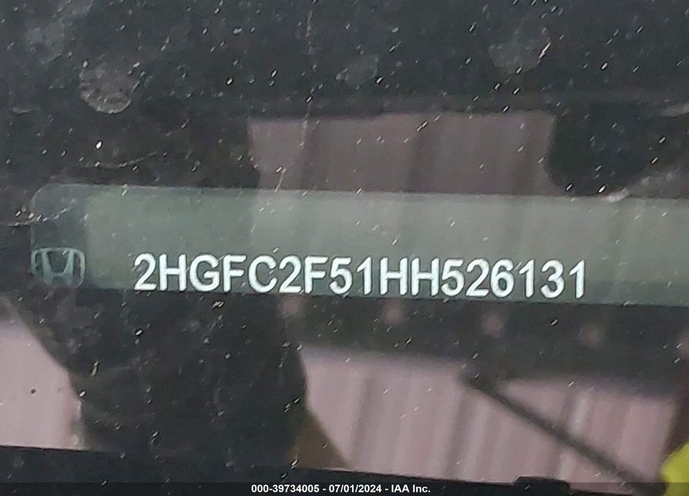 2017 HONDA CIVIC LX VIN: 2HGFC2F51HH526131