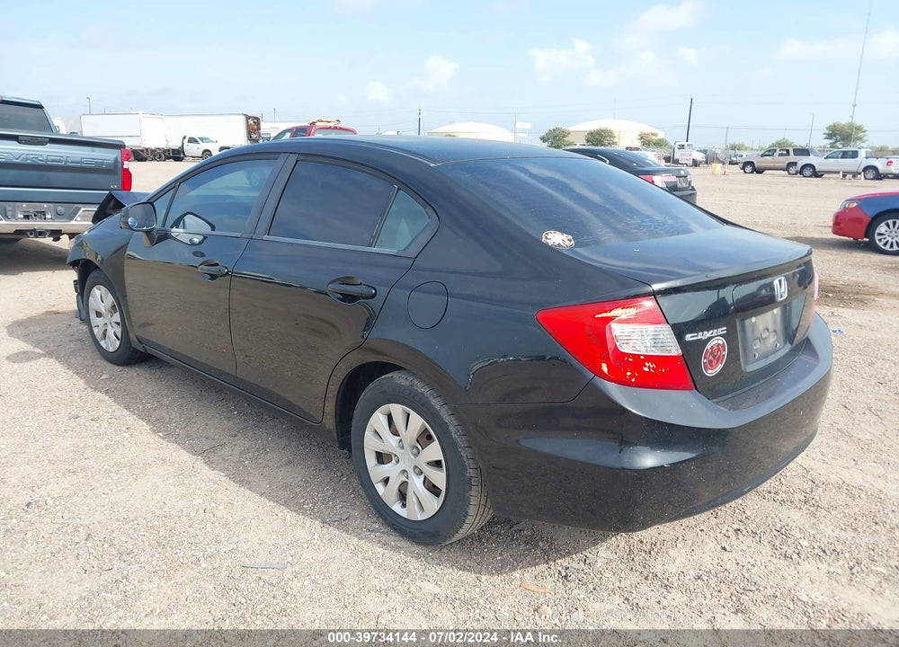 2012 HONDA CIVIC LX VIN: 2HGFB2F5XCH300200