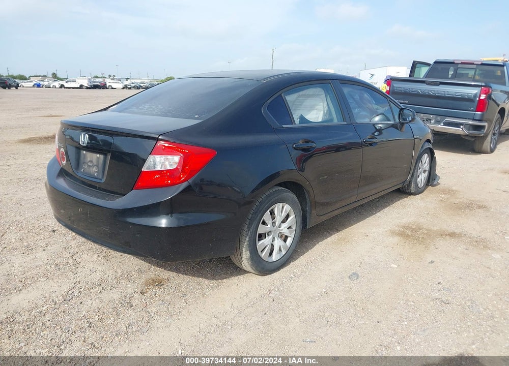 2012 HONDA CIVIC LX VIN: 2HGFB2F5XCH300200