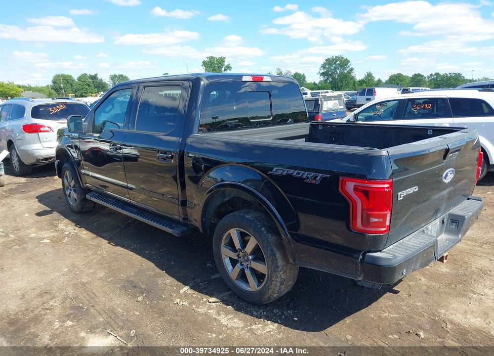 2017 FORD F-150 LARIAT VIN: 1FTEW1EG6HFA96225