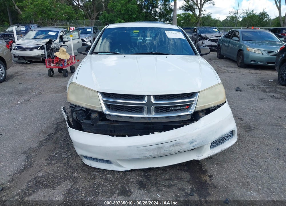 2012 DODGE AVENGER SE VIN: 1C3CDZAB0CN270234