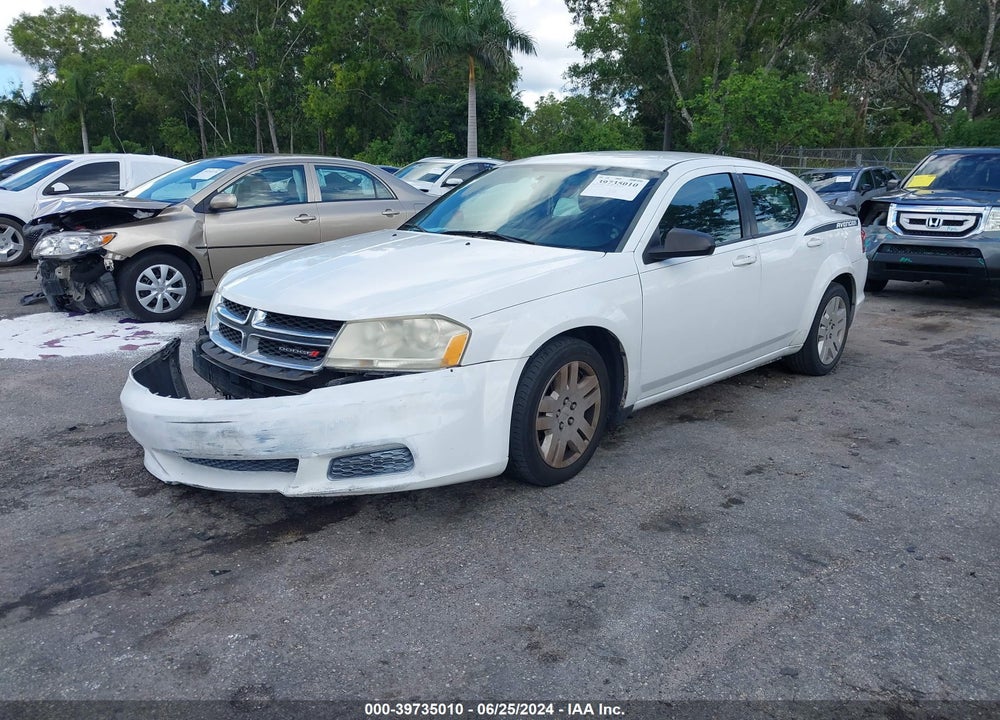 2012 DODGE AVENGER SE VIN: 1C3CDZAB0CN270234