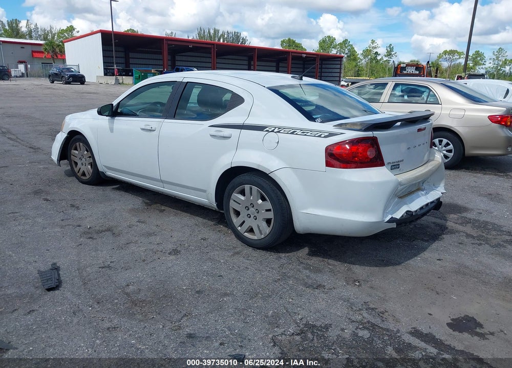 2012 DODGE AVENGER SE VIN: 1C3CDZAB0CN270234