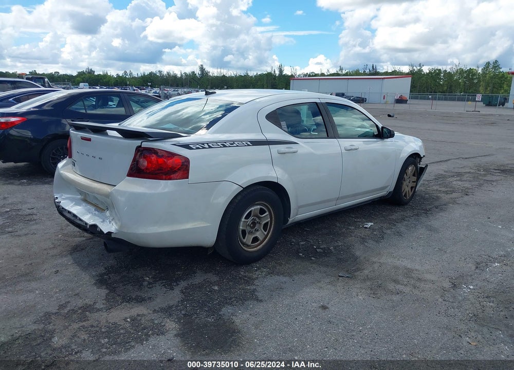 2012 DODGE AVENGER SE VIN: 1C3CDZAB0CN270234