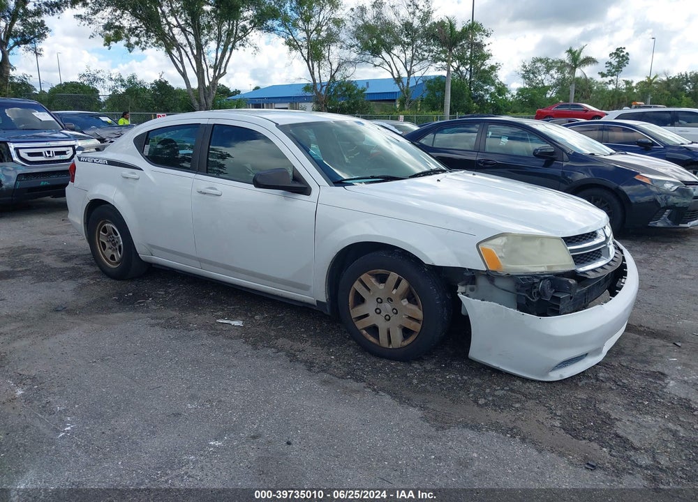 2012 DODGE AVENGER SE VIN: 1C3CDZAB0CN270234