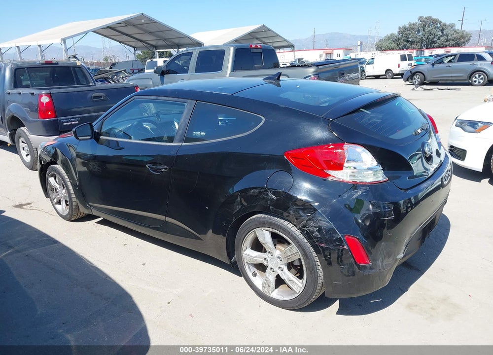 2012 HYUNDAI VELOSTER BASE W/BLACK VIN: KMHTC6AD2CU071461