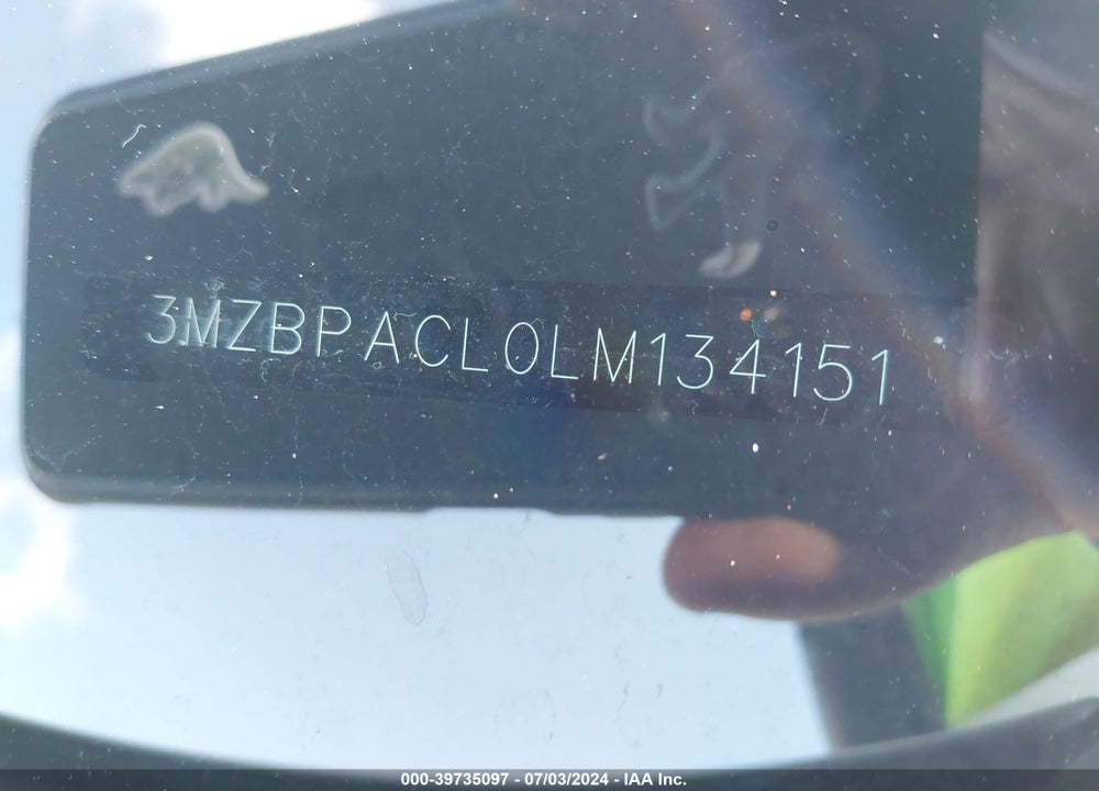 2020 MAZDA 3 SELECT PACKAGE VIN: 3MZBPACL0LM134151