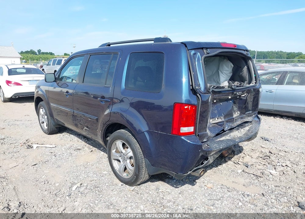 2012 HONDA PILOT EX-L VIN: 5FNYF4H57CB067855