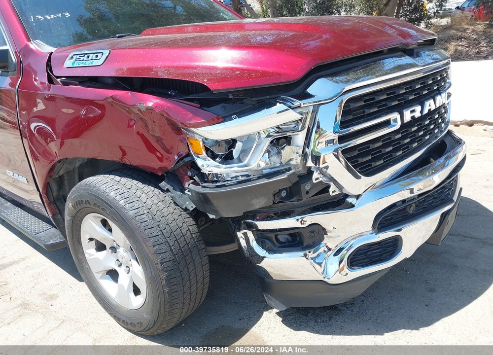 2022 RAM 1500 BIG HORN 4X2 5'7 BOX VIN: 1C6RREFG1NN364685