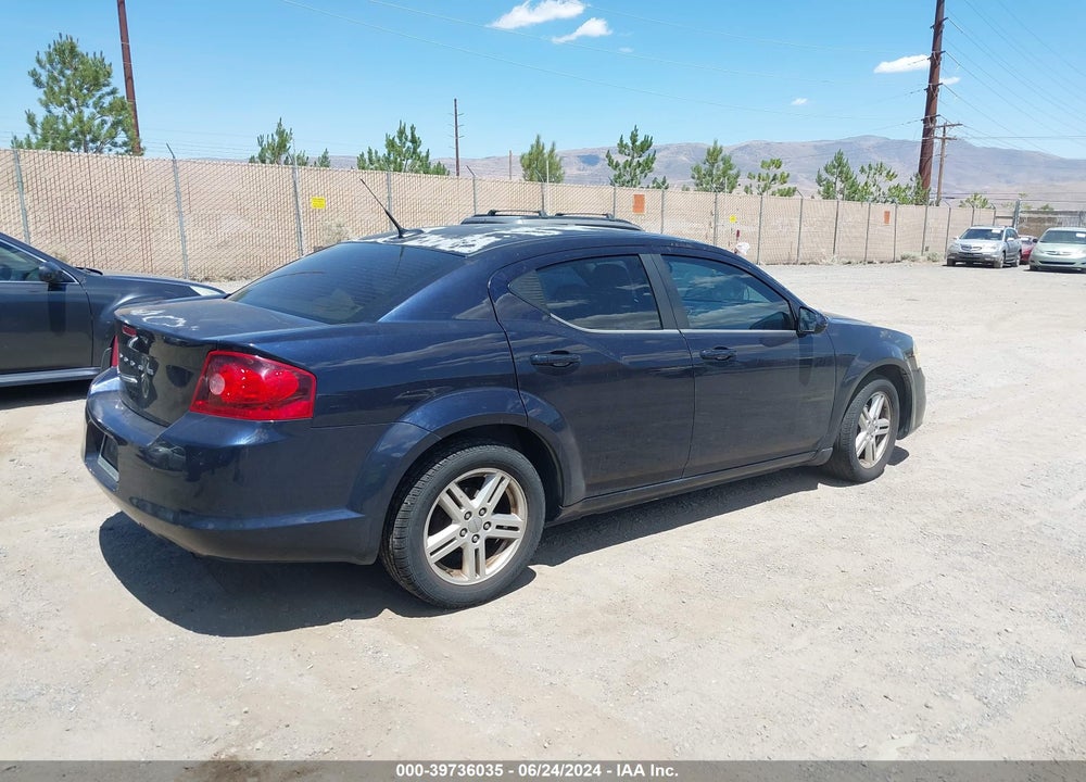 2011 DODGE AVENGER MAINSTREET VIN: 1B3BD1FBXBN537087