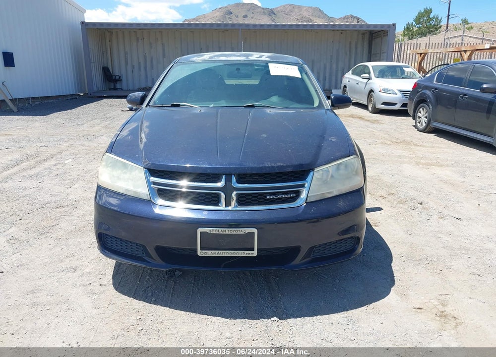 2011 DODGE AVENGER MAINSTREET VIN: 1B3BD1FBXBN537087