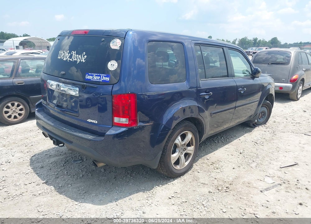 2013 HONDA PILOT EX VIN: 5FNYF4H47DB021788