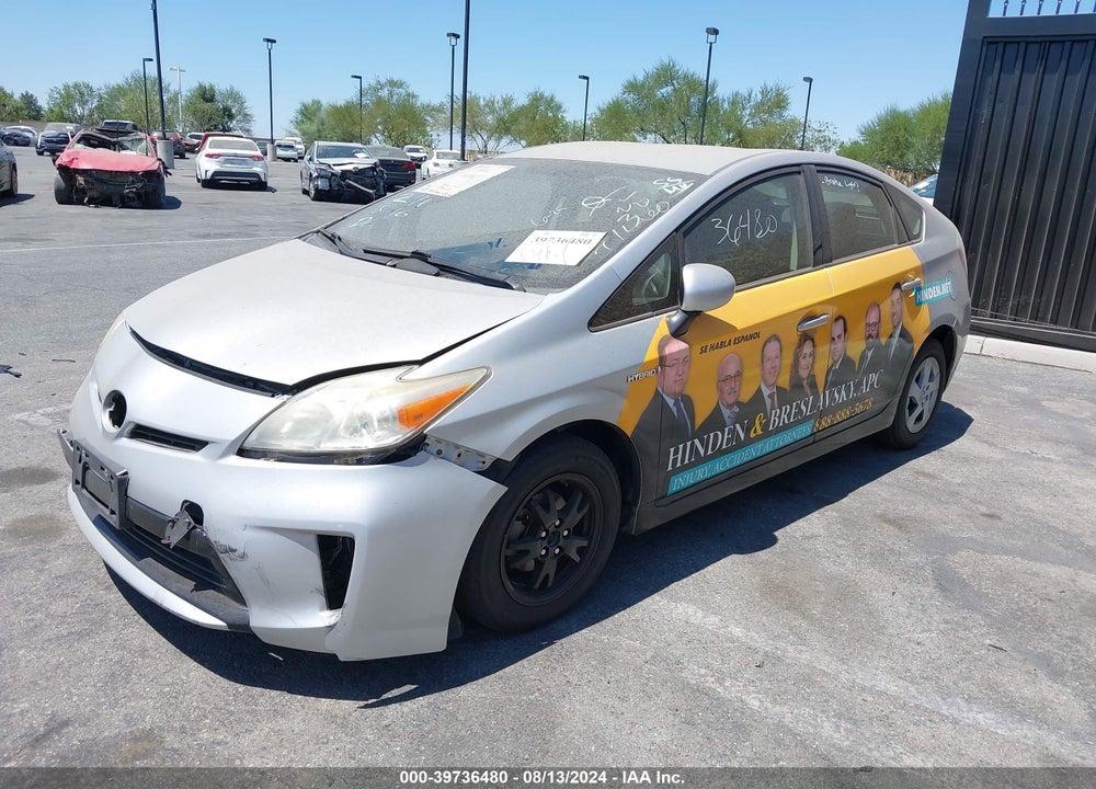 2013 TOYOTA PRIUS TWO VIN: JTDKN3DU2D5675480
