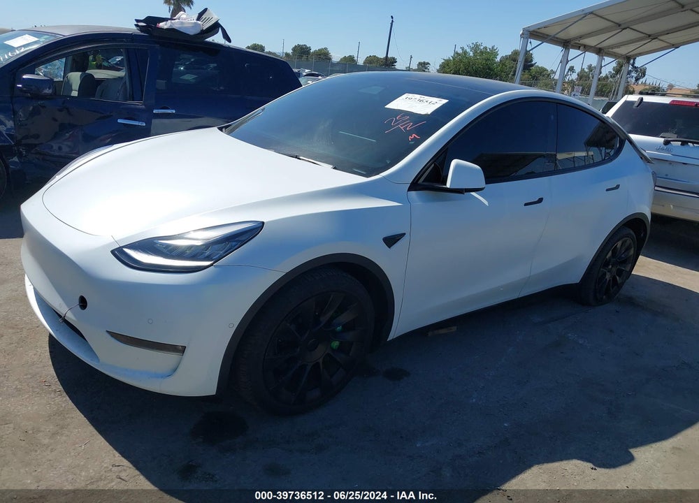 2021 TESLA MODEL Y LONG RANGE DUAL MOTOR ALL-WHEEL DRIVE VIN: 5YJYGDEEXMF233059