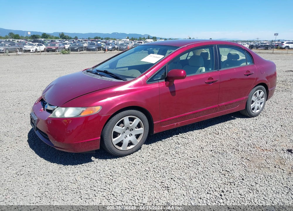 2008 HONDA CIVIC LX VIN: 2HGFA16598H535272