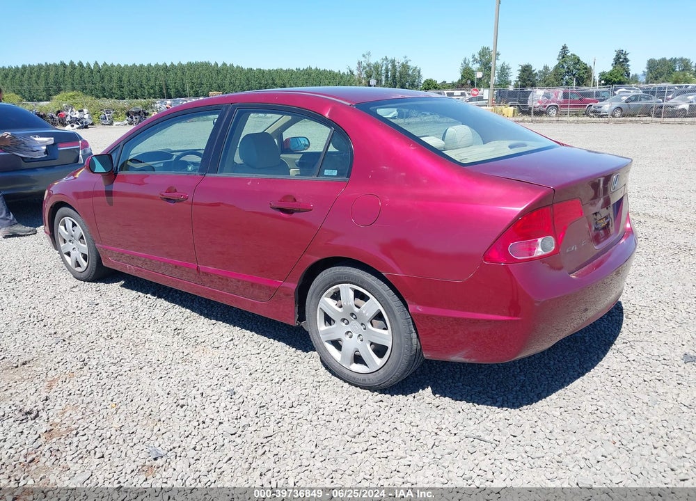 2008 HONDA CIVIC LX VIN: 2HGFA16598H535272
