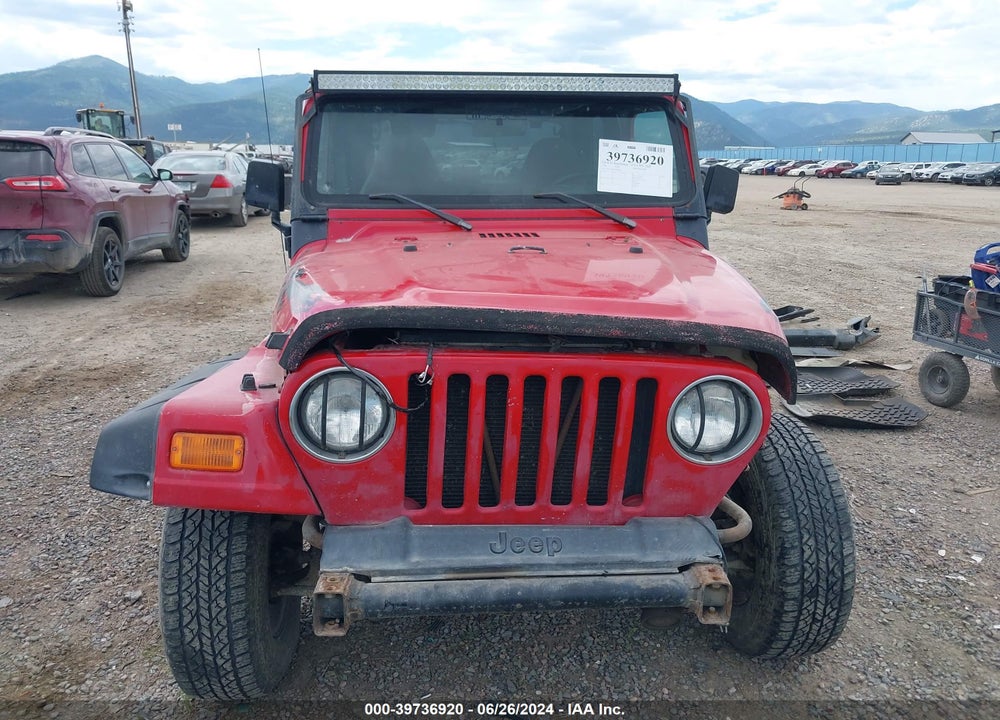 1999 JEEP WRANGLER SE VIN: 1J4FY29PXXP409102