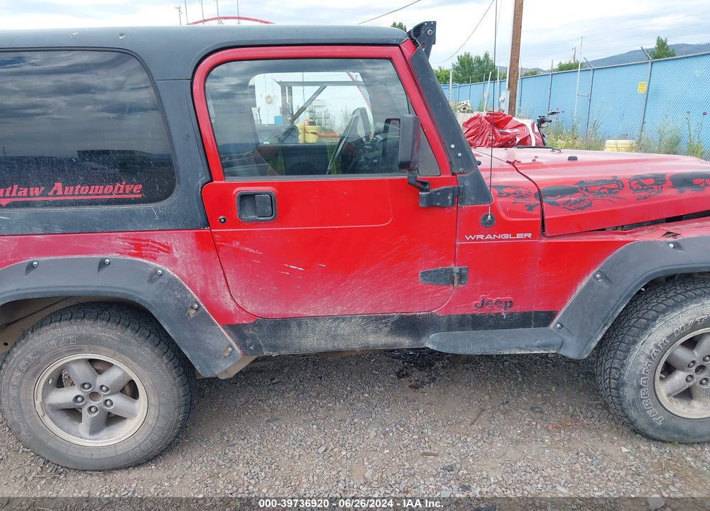 1999 JEEP WRANGLER SE VIN: 1J4FY29PXXP409102
