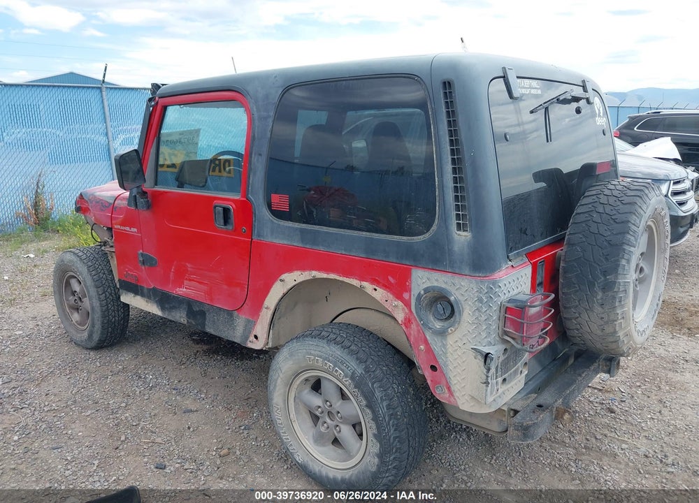 1999 JEEP WRANGLER SE VIN: 1J4FY29PXXP409102