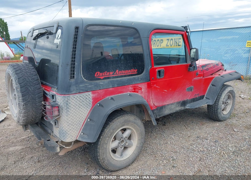 1999 JEEP WRANGLER SE VIN: 1J4FY29PXXP409102