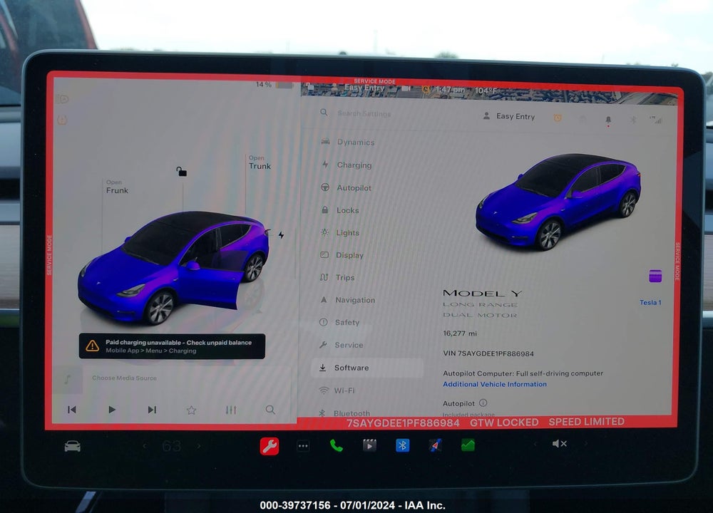 2023 TESLA MODEL Y VIN: 7SAYGDEE1PF886984