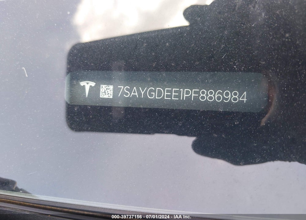 2023 TESLA MODEL Y VIN: 7SAYGDEE1PF886984