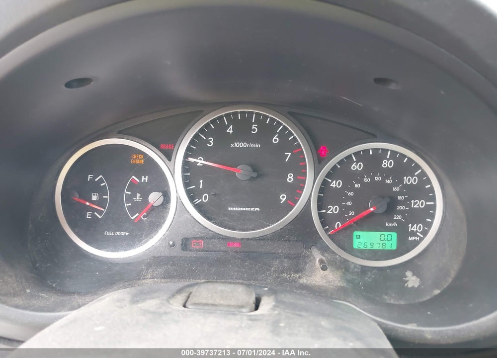 2004 SUBARU IMPREZA WRX VIN: JF1GD29674G522410