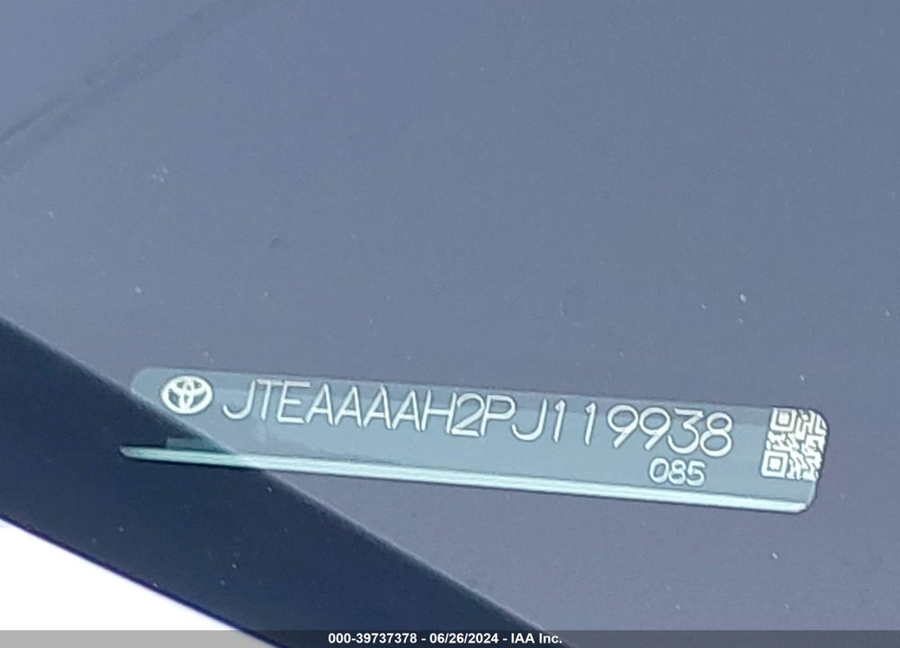 2023 TOYOTA VENZA LIMITED VIN: JTEAAAAH2PJ119938