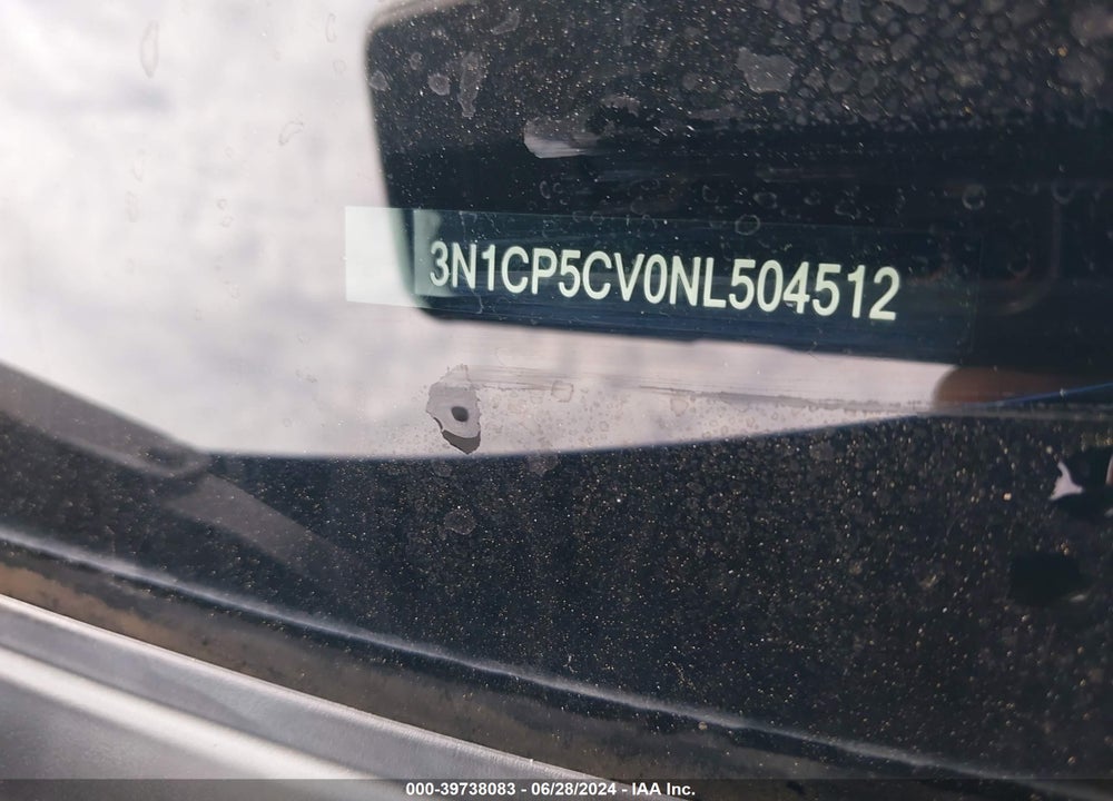 2022 NISSAN KICKS SV XTRONIC CVT VIN: 3N1CP5CV0NL504512