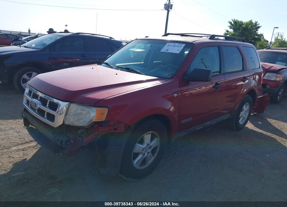2008 FORD ESCAPE XLT VIN: 1FMCU031X8KE61255