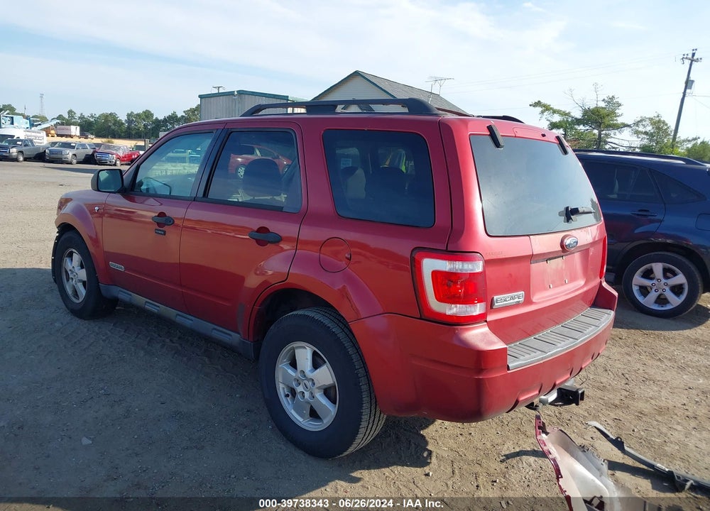 2008 FORD ESCAPE XLT VIN: 1FMCU031X8KE61255