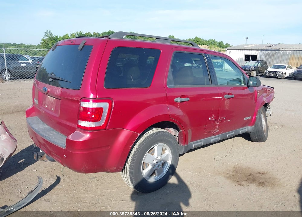 2008 FORD ESCAPE XLT VIN: 1FMCU031X8KE61255