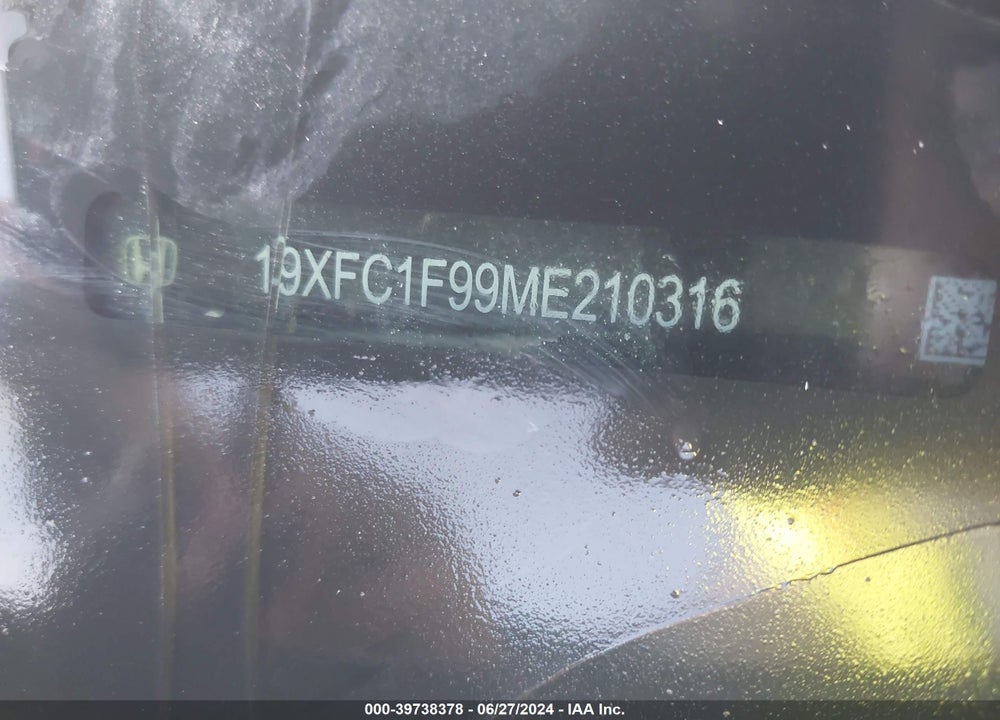 2021 HONDA CIVIC TOURING VIN: 19XFC1F99ME210316