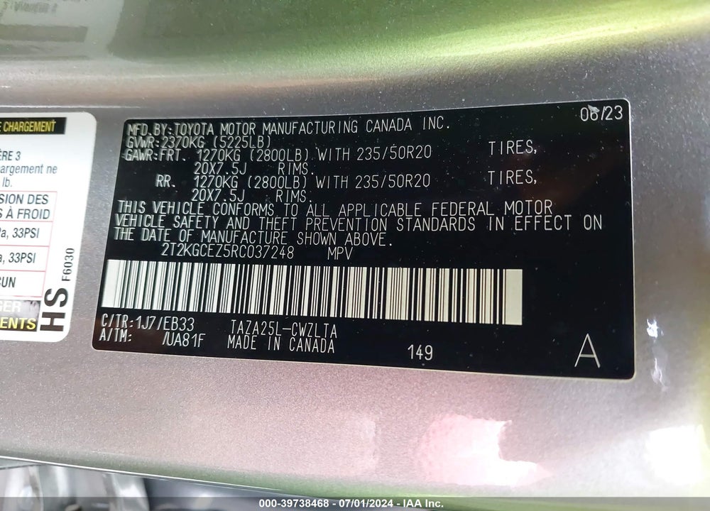 2024 LEXUS NX 350 F SPORT HANDLING VIN: 2T2KGCEZ5RC037248